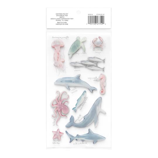 12 Pack: Sea Animals Dimensional Stickers by Recollections™